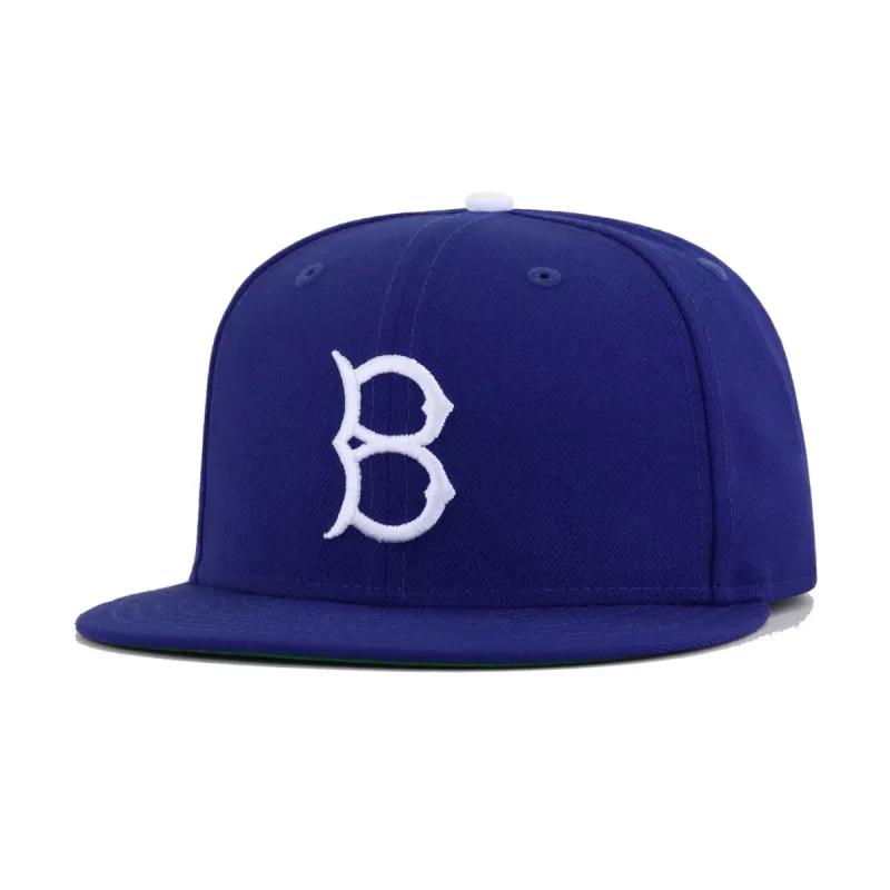 New Era Los Angeles Dodgers fitted hat white, blue, green, royal colorway - Brooklyn Dodgers Dark Royal Blue 1934 Green Bottom New Era 59Fifty Fitted