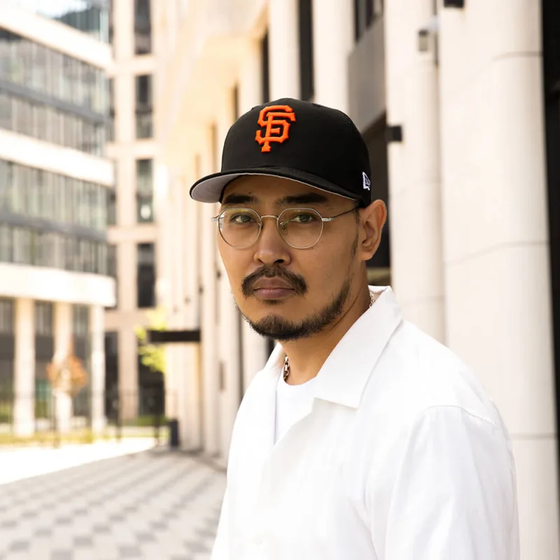 New Era New York Giants fitted hat black, grey colorway - SAN FRANCISCO GIANTS MLB BLACK MESH GREY UV / NEW ERA 59FIFTY