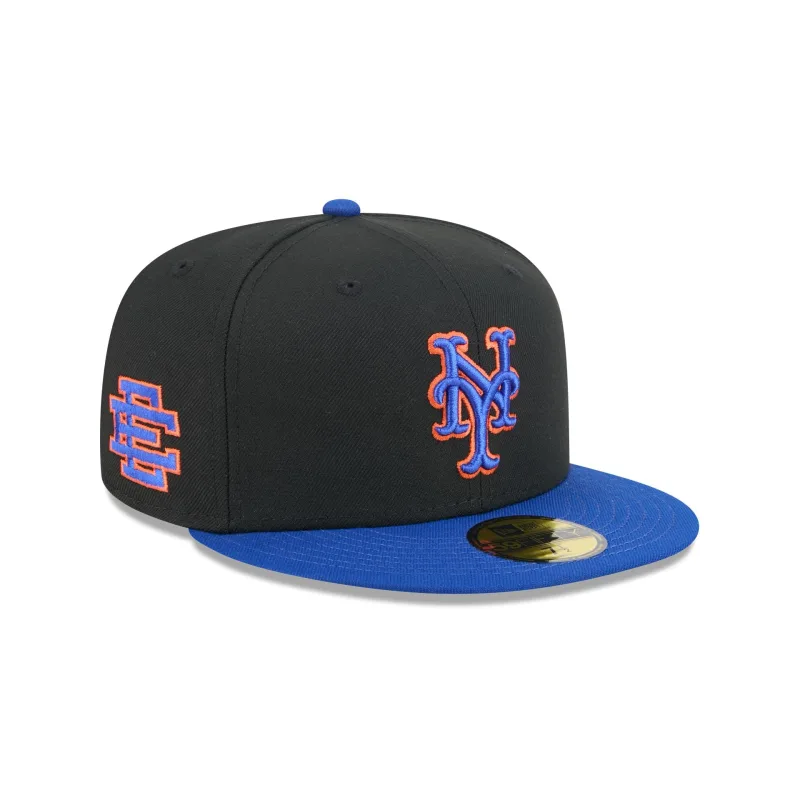 New Era New York Mets fitted hat black colorway - Eric Emanuel x New York Mets Black 59FIFTY Fitted Hat