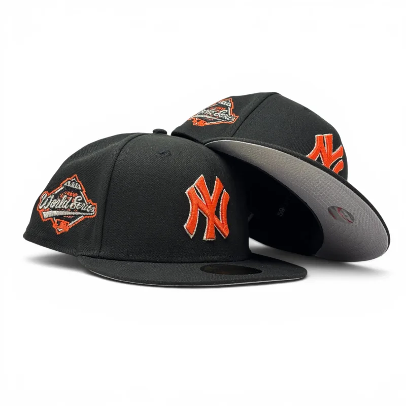 New Era New York Yankees fitted hat black colorway - New York Yankees 1996 World Series New Era Black Fitted Hats
