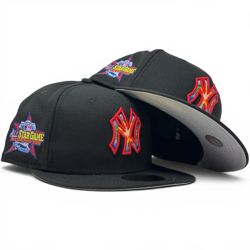 New Era New York Yankees fitted hat black colorway - New York Yankees 2026 All Star Game Tie Dye Logo New Era Fitted Hats-black