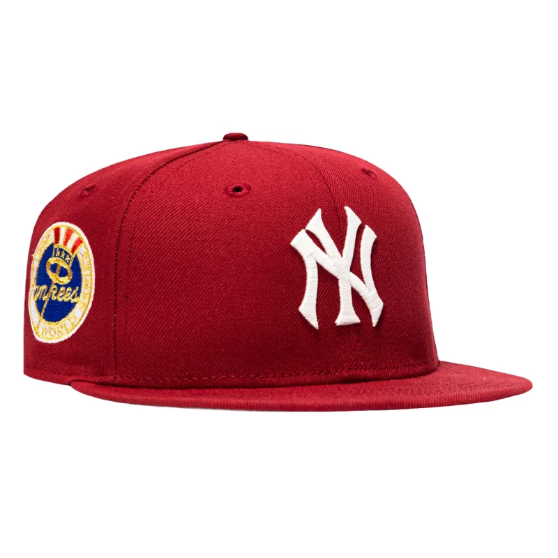 New Era New York Yankees fitted hat Brick, White colorway - New Era 59Fifty New York Yankees 1962 World Series Patch Hat – Brick, White