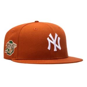 New Era New York Yankees fitted hat Burnt Orange colorway - New Era 59Fifty Terra Cotta New York Yankees 1998 World Series Patch Hat – Burnt Orange