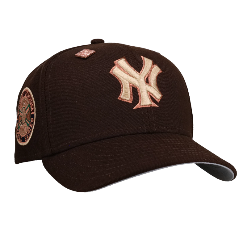 New Era New York Yankees fitted hat grey, brown, copper colorway - New York Yankees 1935 World Series Brown Copper Metallic 59Fifty Fitted Hat