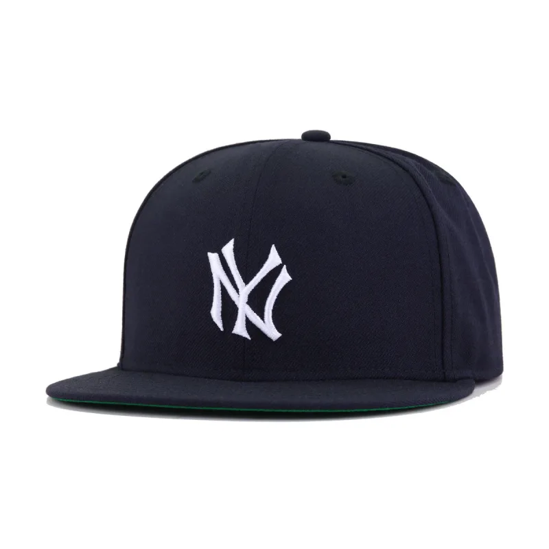 New Era New York Yankees fitted hat navy, green colorway - New York Yankees Navy 1912 Road Green Bottom New Era 59Fifty Fitted