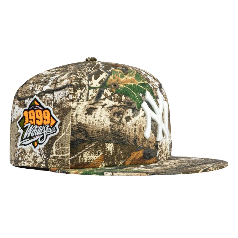 New Era New York Yankees fitted hat Realtree colorway - New Era 59Fifty New York Yankees 1999 World Series Patch Pink UV Hat – Realtree