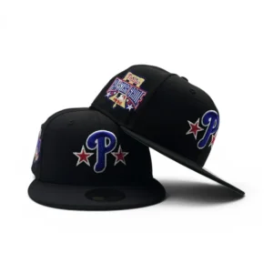 New Era Philadelphia Phillies fitted hat black, gray, green colorway - Black Philadelphia Phillies Green Bottom 1996 All Star Game Side Patch New Era 59Fifty Fitted