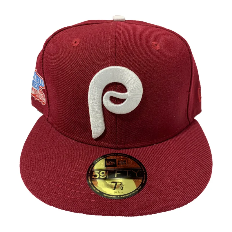 New Era Philadelphia Phillies fitted hat burgundy colorway - PHILADELPHIA PHILLIES ALL BURGUNDY FITTED CAP
