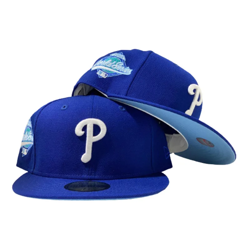 New Era Philadelphia Phillies fitted hat royal colorway - PHILADELPHIA PHILLIES 1993 WORLD SERIES ROYAL ICY BRIM NEW ERA FITTED