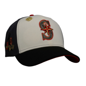 New Era Seattle Mariners fitted hat white, grey, red, chrome colorway - Seattle Mariners Chrome/Grey “24 The Kid’ 59Fifty Fitted Hat