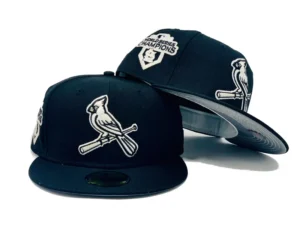 New Era St. Louis Cardinals fitted hat black, cardinal colorway - ST. LOUIS CARDINALS 2011 WORLD SERIES CHAMPIONS BLACK 3M REFLECTIVE BRIM “GLOW IN THE DARK” NEW ERA FITTED HAT TO MATCH JORDAN RETRO 11 JUBILEE 25 ANNIVERSARY