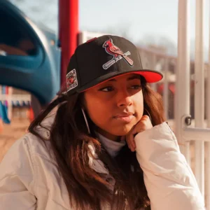 New Era St. Louis Cardinals fitted hat black, cardinal colorway - ST. LOUIS CARDINALS MLB BLACK LAVA UV / NEW ERA 59FIFTY