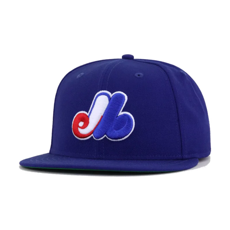 New Era Washington Nationals fitted hat red, blue, green, royal colorway - Montreal Expos Dark Royal Blue 1992 Green Bottom New Era 59Fifty Fitted