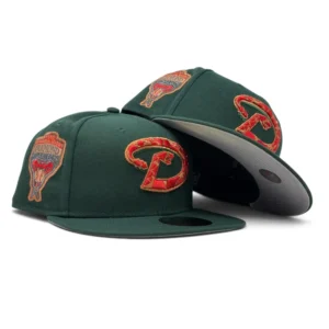 New Era Arizona Diamondbacks fitted hat green colorway - Arizona Diamondbacks 1998 Inaugural Season 59Fiftty New Era Fitted-Green