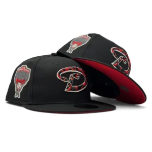 New Era Arizona Diamondbacks fitted hat red colorway - Arizona Diamondbacks 1998 Inaugural Season Red Brim 59Fiftty New Era Fitted