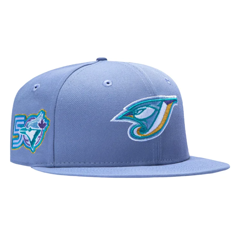 New Era Toronto Blue Jays fitted hat Lavender colorway - 50th Anniversary Fitted: New Era’s Northern Lights Blue Jays Cap Glows Up Toronto History