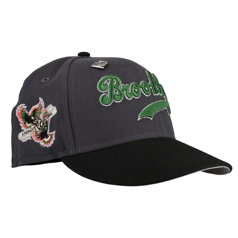 New Era Los Angeles Dodgers fitted hat grey, green, graphite colorway - New Era Drops Cooperstown Brooklyn Dodgers Fitted with Graphite/Green Script