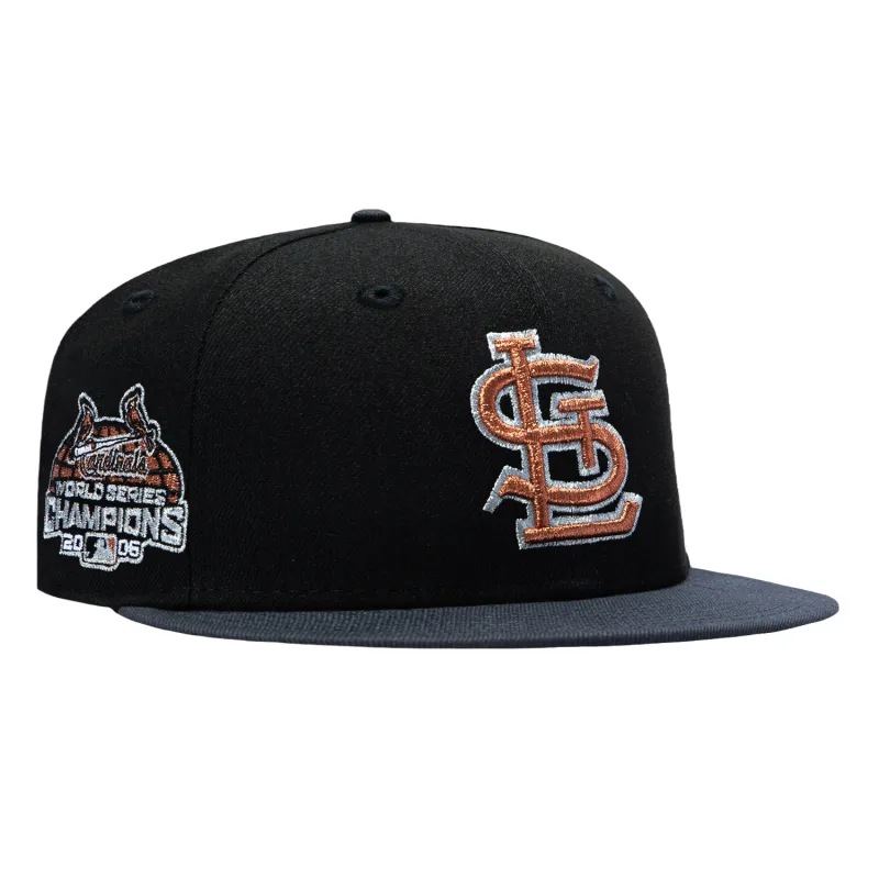 New Era St. Louis Cardinals fitted hat Black, Graphite colorway - 2006 World Series Fitted: New Era Honors the Cardinals’ Underdog Championship Run