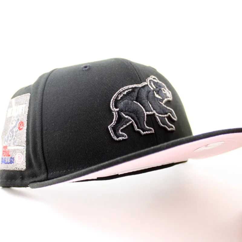 New Era Chicago Cubs fitted hat Black Pink Under Brim colorway - New Era Drops Playful Cubs Fitted with Pink Under Brim Surprise