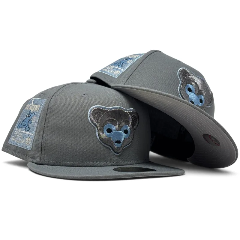 New Era Chicago Cubs fitted hat gray colorway - New Era Drops Chicago Cubs Fitted with Be Alert Foul Ball Logo in Light Gray