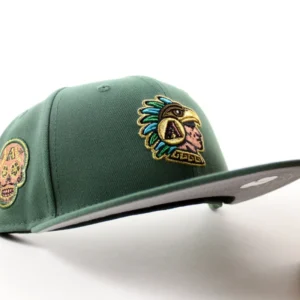 New Era Arizona Diamondbacks fitted hat Pine Green Khaki Under Brim colorway - New Era Drops Clean Diamondbacks Skull Patch Fitted with Pine Green Khaki Under Brim