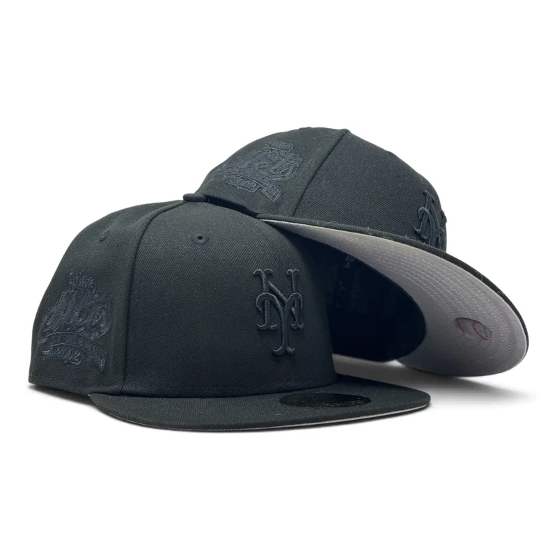 New Era New York Mets fitted hat black colorway - 40th Anniversary Fitted: New Era Honors Mets History in Tomal Black