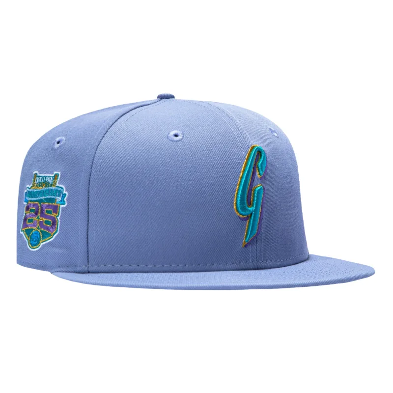 New Era New York Giants fitted hat Lavender colorway - New Era 59Fifty Northern Lights San Francisco Giants 25th Anniversary Stadium Patch G Light Blue UV Hat – Lavender