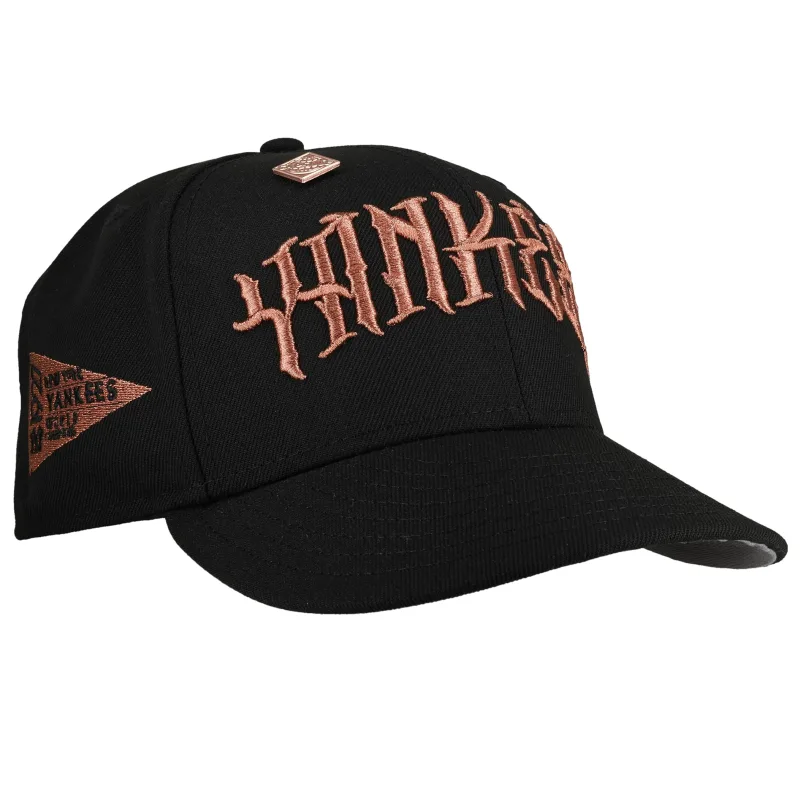 New Era New York Yankees fitted hat black, grey, copper colorway - New York Yankees 1927 World Series Black/Copper Script 59Fifty Fitted Hat