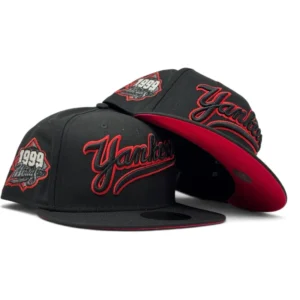 New Era New York Yankees fitted hat black colorway - New York Yankees 1999 world series Cherry Pack 59Fifty New Era Fitted Hats-Black