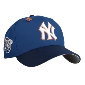 New Era New York Yankees fitted hat grey, blue colorway - New York Yankees 1998 World Series Metallic Songbird Blue 59Fifty Fitted Hat