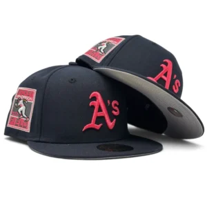 New Era Oakland Athletics fitted hat navy colorway - New Era Drops Clean Oakland A’s Rickey Henderson Fitted in Navy