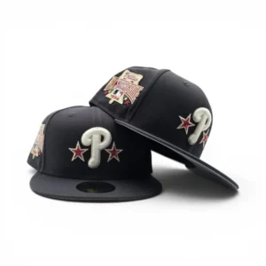 New Era Philadelphia Phillies fitted hat gray colorway - Dark Gray Philadelphia Phillies Gray Bottom 1996 All Star Game Side Patch New Era 59Fifty Fitted