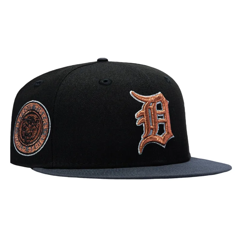 New Era Detroit Tigers fitted hat Black, Graphite colorway - New Era Drops Anthracite Detroit Tigers Fitted with World Series Patch D