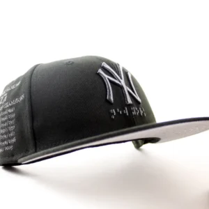 New Era New York Yankees fitted hat Black Gray Under Brim colorway - New Era Drops Braille Yankees 27 Years Fitted Celebrating Championship Legacy