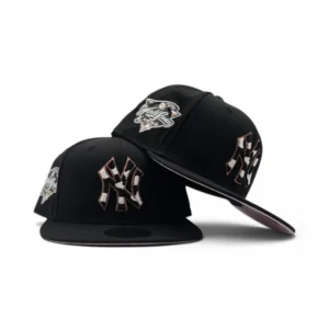 New Era New York Yankees fitted hat black, pink colorway - New Era Drops Wild Yankees Cow Print Fitted with Subway Series Side Patch
