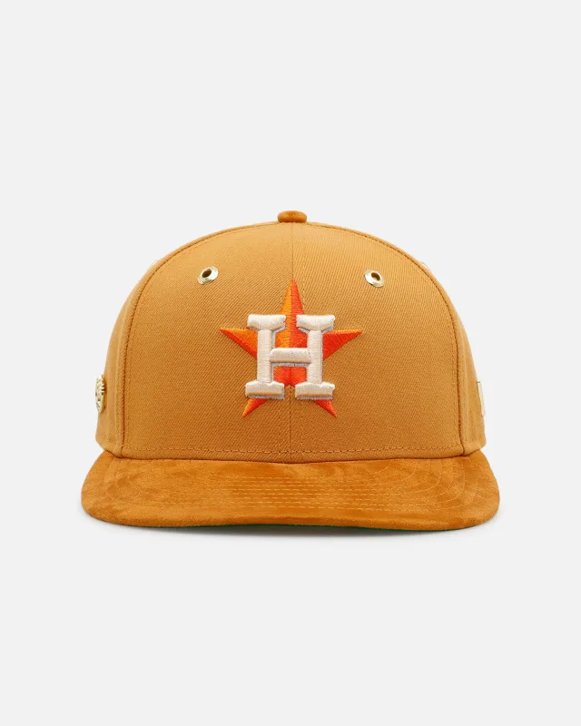 New Era Houston Astros fitted hat tan, wheat colorway - Timberland x New Era Houston Astros 59FIFTY Fitted Brings Workwear Vibes to the Diamond