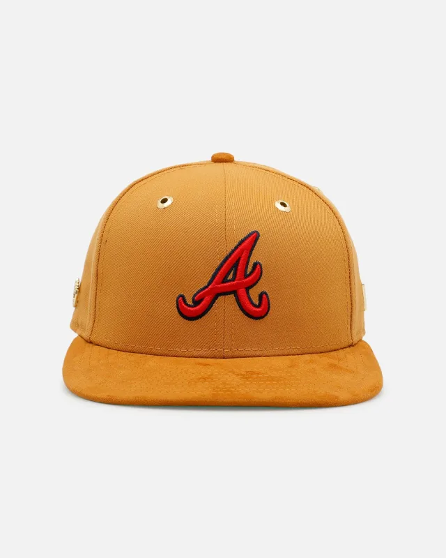 New Era Atlanta Braves fitted hat tan, wheat colorway - Timberland x New Era Braves Fitted Brings Workwear Vibes to the 59FIFTY