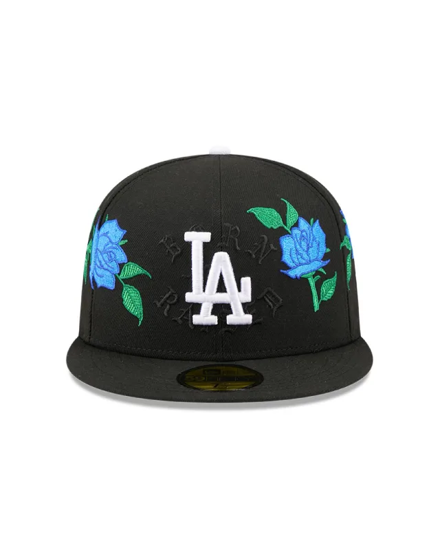 New Era Los Angeles Dodgers fitted hat black colorway - Born x Raised Drops a Blacked-Out Dodgers Roses Fitted That Collectors Need Now