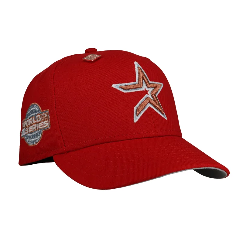 New Era Houston Astros fitted hat grey, red, silver colorway - 2005 World Series Fitted: New Era Honors the Astros’ First Fall Classic Run