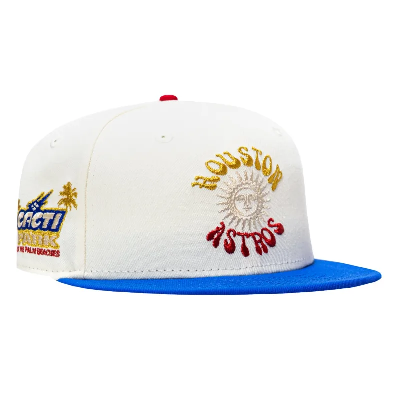 New Era Houston Astros fitted hat White, Royal colorway - New Era Astros Fitted Gets a Cacti Park Twist for Hoy Se Bebe