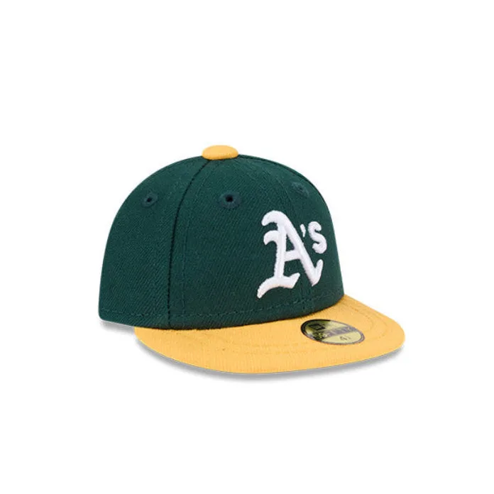 New Era Oakland Athletics fitted hat Green, Yellow colorway - New Era Drops Tiny Oakland Athletics Fitted in Green and Yellow Mini Home Vibes