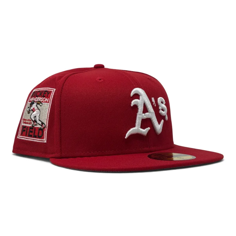 New Era Oakland Athletics fitted hat red colorway - New Era Drops Fresh Rickey Henderson Field Fitted for the A’s Drip Pack