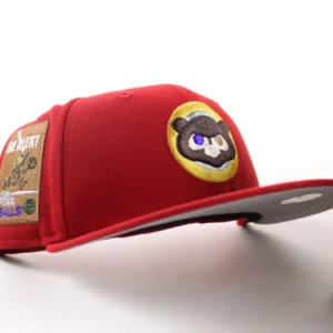 New Era Chicago Cubs fitted hat Scarlet Red Gray Under Brim colorway - New Era Drops Scarlet-Popping Cubs Fitted for the ‘Alert for Foul Balls’ Crew