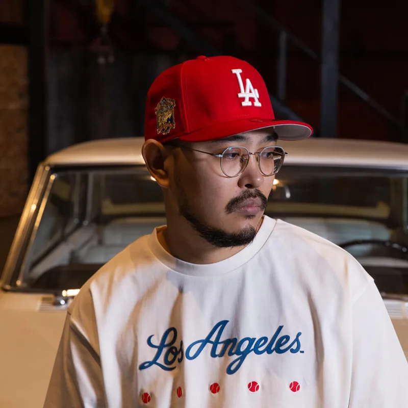 New Era Los Angeles Dodgers fitted hat gray, scarlet colorway - Dodgers 40th Anniversary Fitted: New Era Honors LA’s Move West in Scarlet and Gray