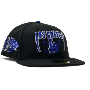 New Era Los Angeles Dodgers fitted hat black, blue, royal colorway - New Era Drops Dodgers Tokyo Series Fitted with Metallica Logo Twist