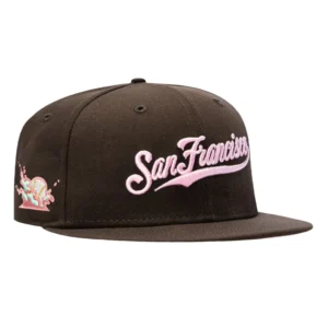 New Era New York Giants fitted hat Brown colorway - New Era Drops Spumoni Giants Fitted with Pink UV Script