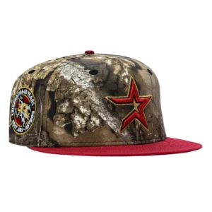 New Era Houston Astros fitted hat Realtree, Brick colorway - New Era 59Fifty APX Realtree Houston Astros 40th Anniversary Patch Hat – Realtree, Brick