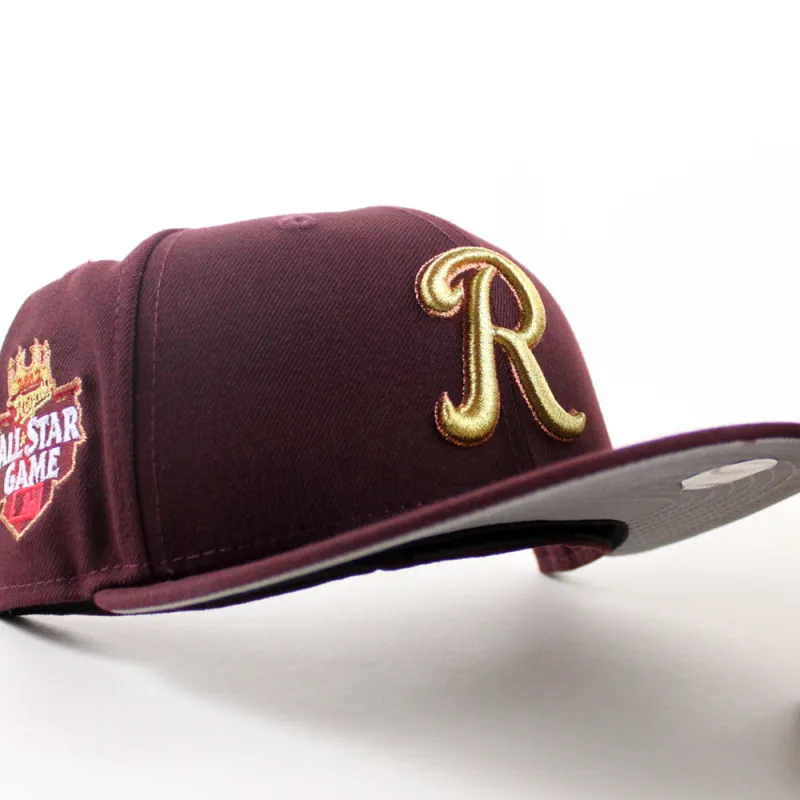 New Era Kansas City Royals fitted hat Maroon Gray Under Brim colorway - Kansas City Royals 2012 All Star Game New Era 59Fifty Fitted Hat (Maroon Gray Under Brim)