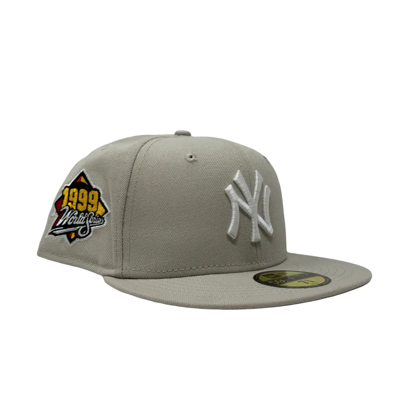 New Era New York Yankees fitted hat - New York Yankees 1999 World Series Stone Color 5950 New Era Fitted Hat