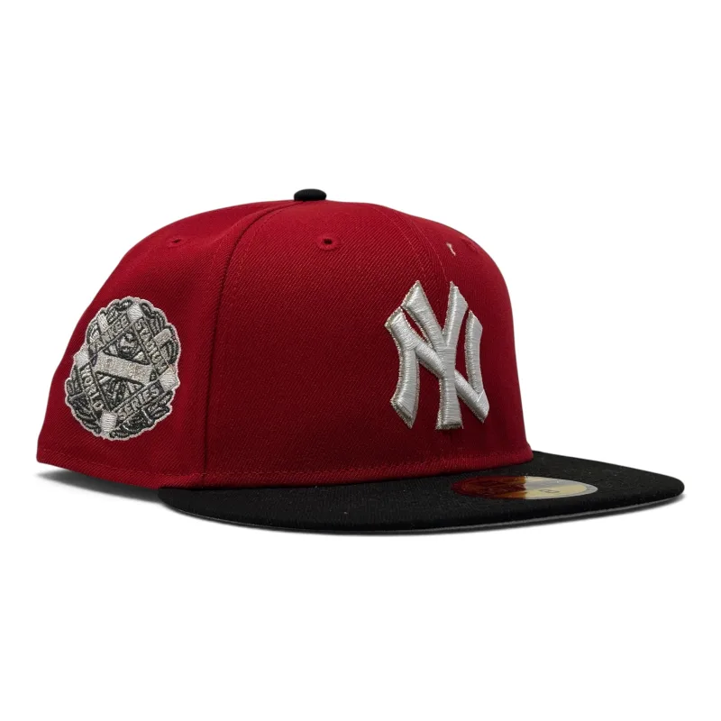 New Era New York Yankees fitted hat black, red colorway - New York Yankees 1939 World Series 59Fifty New Era Fitted Hat-Red Black